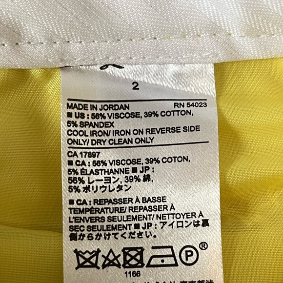 Banana Republic Sloan Crop Ankle Length Pants Slacks in Lively Chartreuse New 2 - Picture 9 of 15